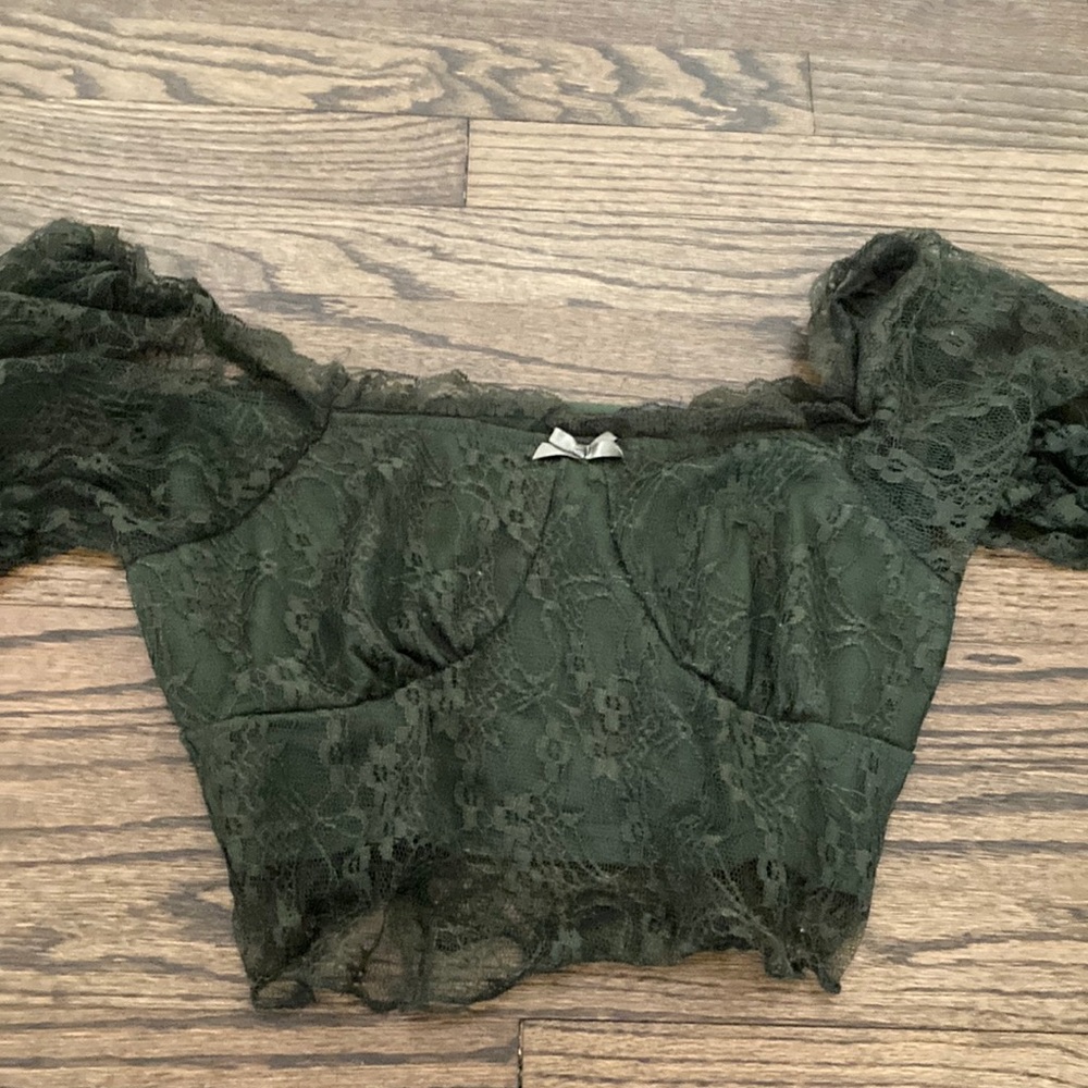 🌳🌿floral ivy puffy sleeved top🌿🌳